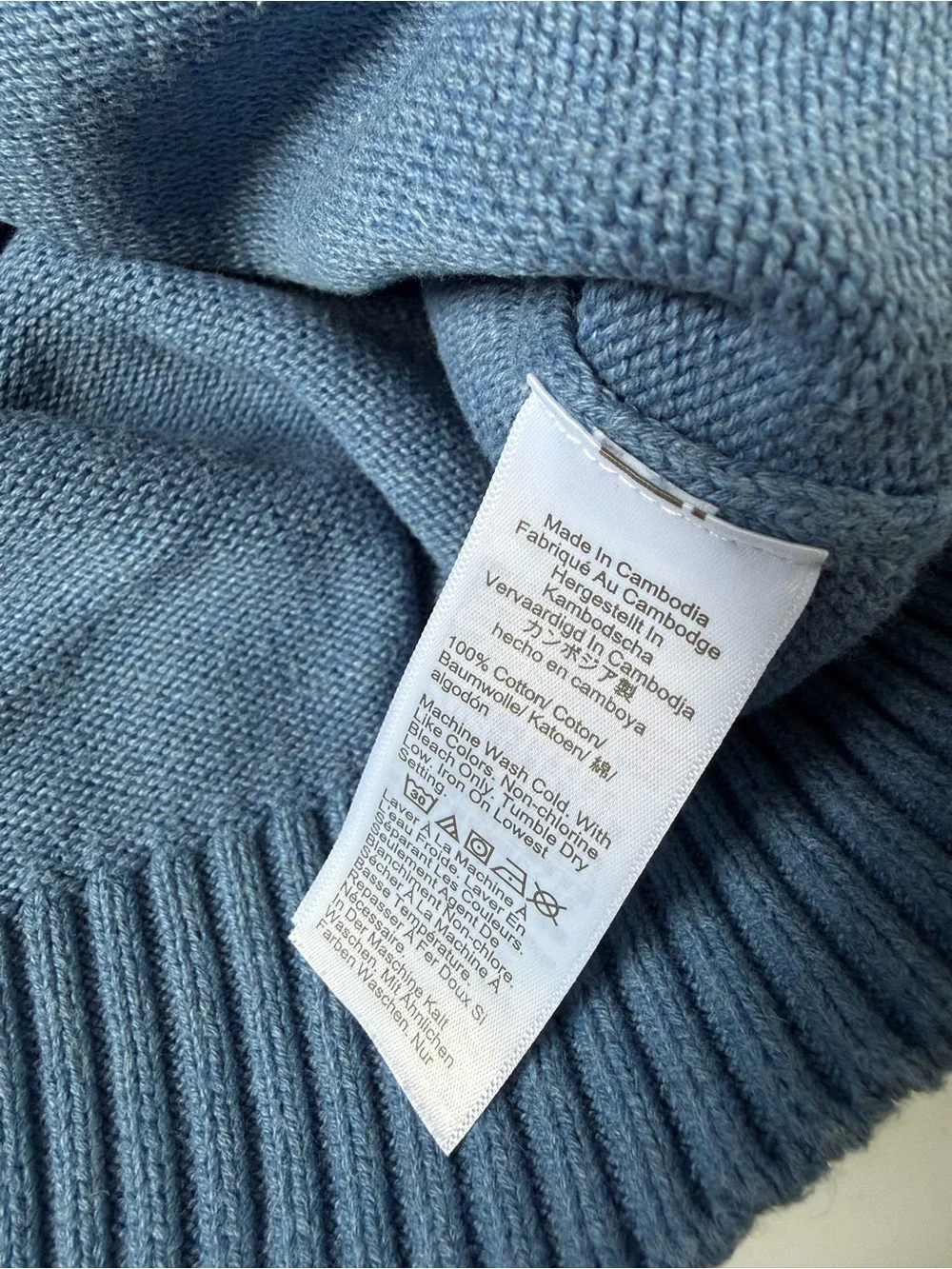 J.Crew Men’s Heavyweight 100% Cotton Crewneck Knit Sweater Blue Medium